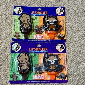 4 Marvel Lip Smacker Guardians Of The Galaxy Lip Balm & Keychain